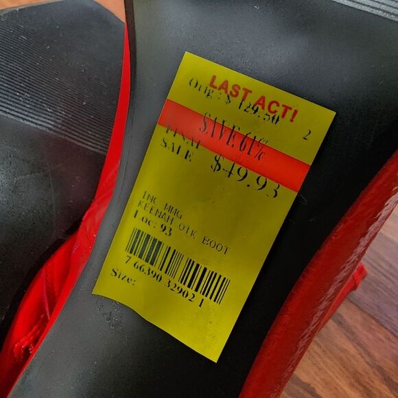 New INC International Concepts Keenah Red Over The Knee Boot 9 NWOB - Picture 13 of 16